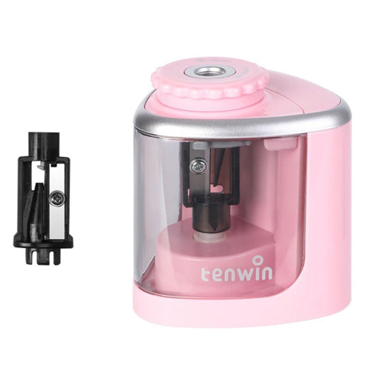 TENWIN Electrical Pencil Sharpener Student Stationery Semi-Automatic Sharpeners Battery Model(Pink) - free shipping - PMC Jewellery - Order now!