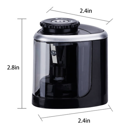 TENWIN Electrical Pencil Sharpener Student Stationery Semi-Automatic Sharpeners Battery Model(Black) - Pencil Sharpener by TENWIN | Online Shopping South Africa | PMC Jewellery | Buy Now Pay Later Mobicred