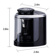 TENWIN Electrical Pencil Sharpener Student Stationery Semi-Automatic Sharpeners Battery Model(Black)