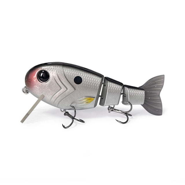 With Tongue Plate 3 Section Bionic Fish Lua Sea Fishing Freshwater Universal Floating Fake Bait(LK088-04)