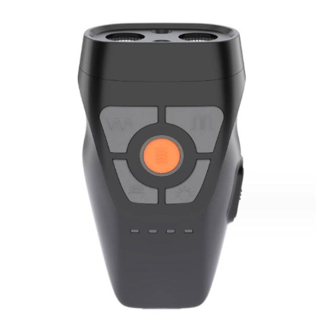 Dual Ultrasonic Repeller Pet Stop Barker With Mobile Power Supply Flashing Lighting Horn Function(Black)