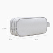 SM09 Double-layer Large Capacity Digital Accessories Storage Bag, Color: Gray