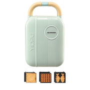 4 In 1 YIDPU Multifunctional Family Breakfast Maker Light Diet Sandwich Waffle Baker, CN Plug(Green)
