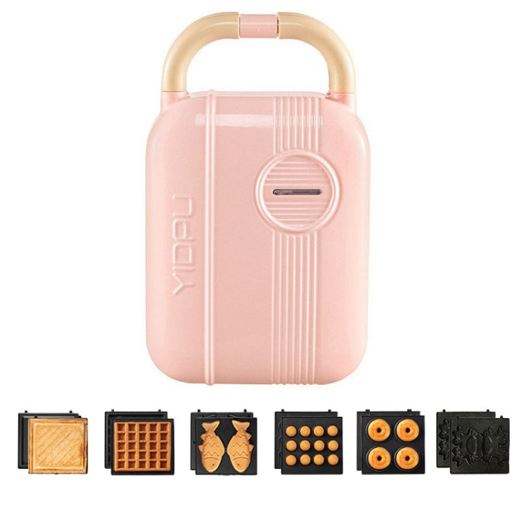 7 In 1 YIDPU Multifunctional Family Breakfast Maker Light Diet Sandwich Waffle Baker, CN Plug(Pink) - free shipping - PMC TechLife - Order now!