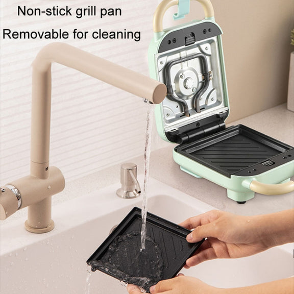6 In 1 YIDPU Multifunctional Family Breakfast Maker Light Diet Sandwich Waffle Baker, CN Plug(Pink)