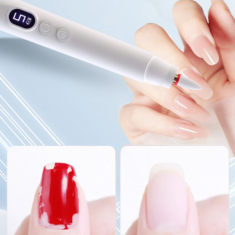 HX-10 LED Digital Display Multifunctional Nail Polisher Polishing and Exfoliating Manicure Tools(White) - Grinding Tools & Accessories by PMC TechLife | Online Shopping South Africa | PMC TechLife | Buy Now Pay Later Mobicred