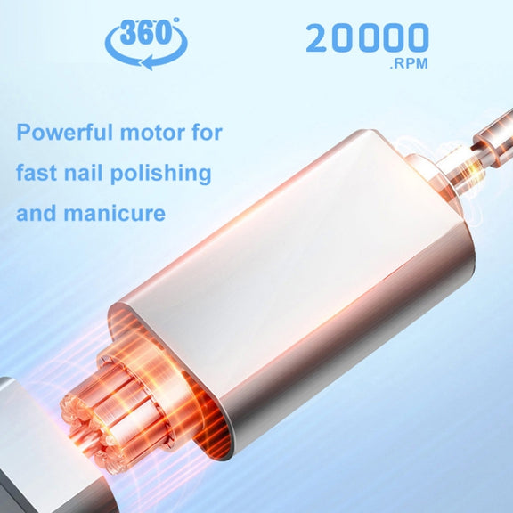 HX-10 LED Digital Display Multifunctional Nail Polisher Polishing and Exfoliating Manicure Tools(Pink)