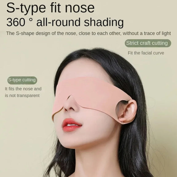 Strong Blackout Soft Relieve Fatigue Eye Protection Skin-Friendly Breathable Elasticity Washable Eye Mask, Size: M(Black)