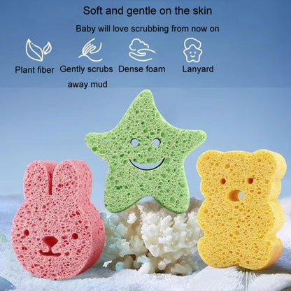 Baby Bathing Wood Pulp Sponge Cute Cartoon Soft Bath Sponge Bath Scrubber, Model: Bunny - Bath Brushes & Sponges by PMC Jewellery | Online Shopping South Africa | PMC Jewellery | Buy Now Pay Later Mobicred