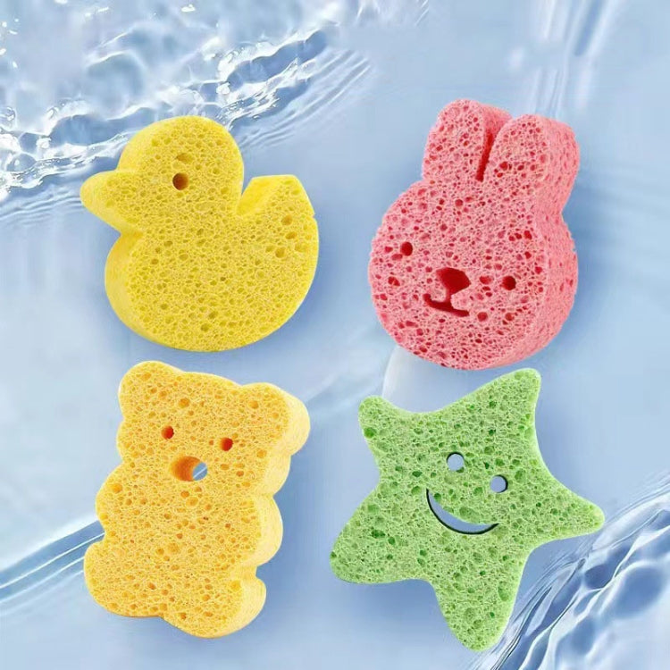 Baby Bathing Wood Pulp Sponge Cute Cartoon Soft Bath Sponge Bath Scrubber, Model: Bunny - Bath Brushes & Sponges by PMc TechLife | Online Shopping South Africa | PMc TechLife | Buy Now Pay Later Mobicred