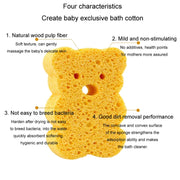 Baby Bathing Wood Pulp Sponge Cute Cartoon Soft Bath Sponge Bath Scrubber, Model: Little Star