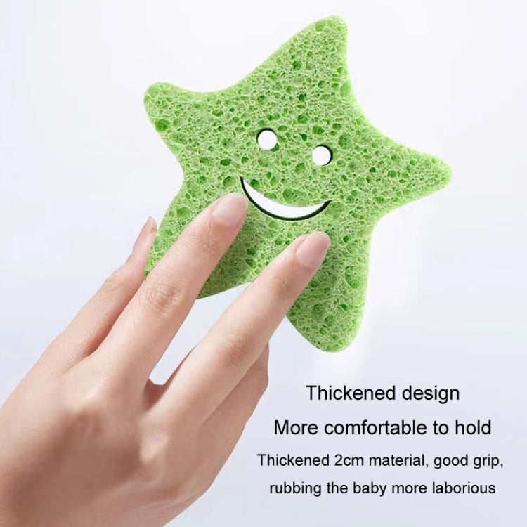 Baby Bathing Wood Pulp Sponge Cute Cartoon Soft Bath Sponge Bath Scrubber, Model: Little Star - Bath Brushes & Sponges by PMc TechLife | Online Shopping South Africa | PMc TechLife | Buy Now Pay Later Mobicred