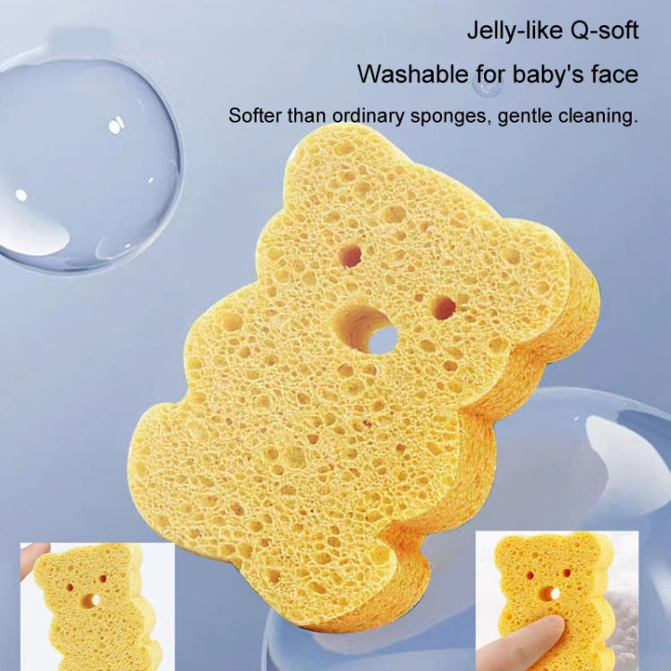 Baby Bathing Wood Pulp Sponge Cute Cartoon Soft Bath Sponge Bath Scrubber, Model: Bunny