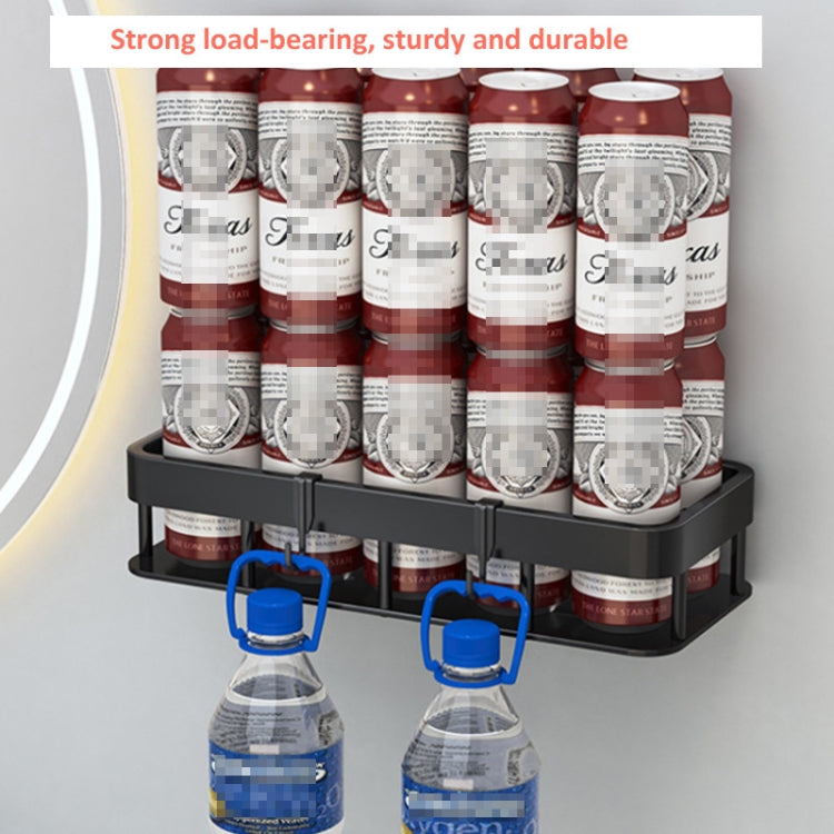 Wall-mounted Kitchen and Bathroom Storage Rack with 4 Hooks, Spec: Shelf + Pole+Cup - Shelf by PMC TechLife | Online Shopping South Africa | PMC TechLife