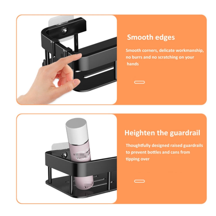 Wall-mounted Kitchen and Bathroom Storage Rack with 4 Hooks, Spec: Shelf + Pole+Cup - Shelf by PMC TechLife | Online Shopping South Africa | PMC TechLife