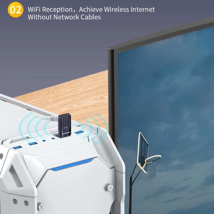COMFAST CF-943AX WiFi6 USB Adapter AX900 Bluetooth 5.3 2.4G / 5.8G Wireless Network Card - free shipping - PMC Jewellery - Order now!