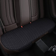 Non-Slip Rhombus Imitation Linen Car Seat Cushion, Color: Black Back Row
