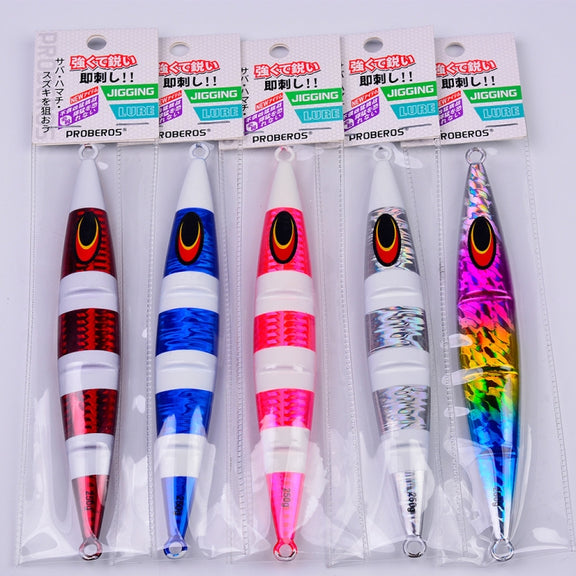PROBEROS F125 Jogging Steelhead Deep Sea Boat Fishing Lure Rapid Sinking Sea Fishing Fake Bait, Size: 60g(Color E)