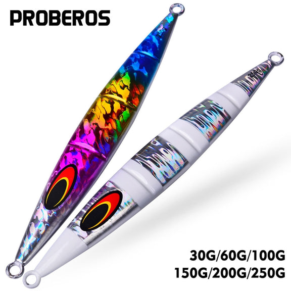 PROBEROS F125 Jogging Steelhead Deep Sea Boat Fishing Lure Rapid Sinking Sea Fishing Fake Bait, Size: 100g(Color E)