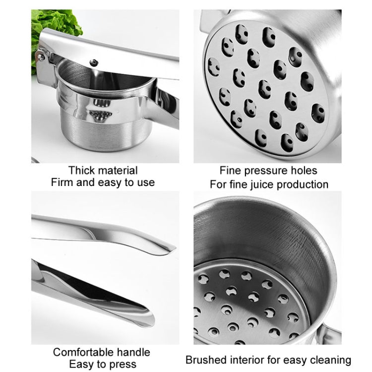 Stainless Steel Potato Press Manual Juicer Vegetable And Fruit Squeezer, Model: SJ-04 Side Hole Red - Stirrer & Squeezer by PMc TechLife | Online Shopping South Africa | PMc TechLife | Buy Now Pay Later Mobicred