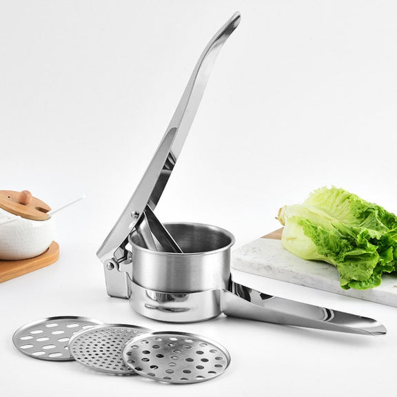 Stainless Steel Potato Press Manual Juicer Vegetable And Fruit Squeezer, Model: SJ-02 Side Hole