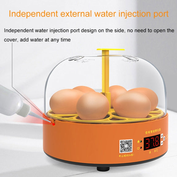6-Eggs Small Household Experimental Children Smart Chicken Incubators, Spec: Manual UK Plug