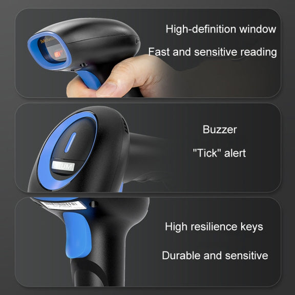 Supermarket Cashier Express Scanner Warehouse Handheld Barcode Scanning Device, Model: Wireless Red Light