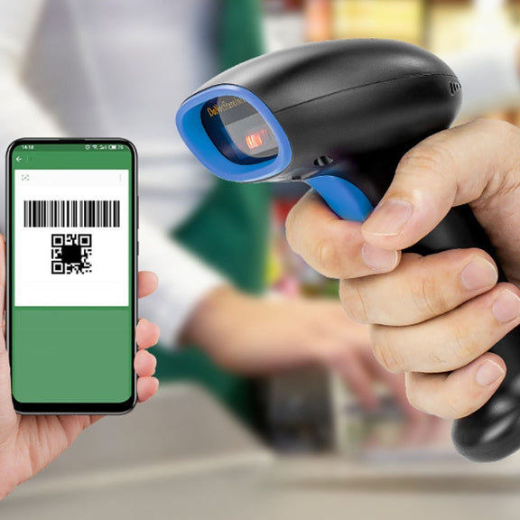 Supermarket Cashier Express Scanner Warehouse Handheld Barcode Scanning Device, Model: Wireless 2-Dimensional