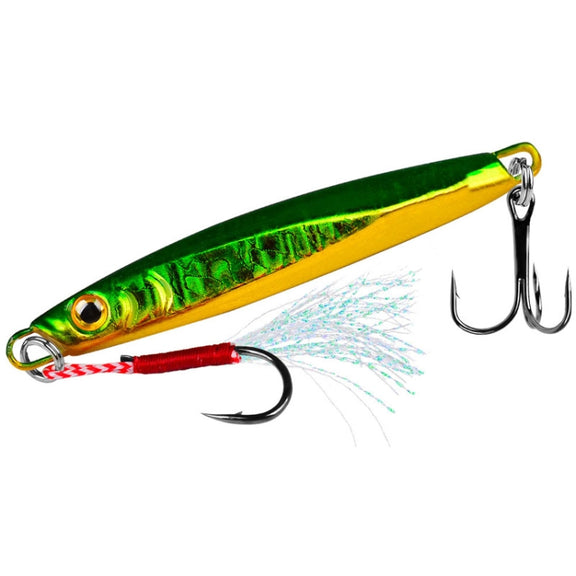 PROBEROS LF128 Long Casting Lure Iron Plate Lead Fish Freshwater Sea Fishing Warp Bass Metal Sequins Baits, Size: 15g(Color B)