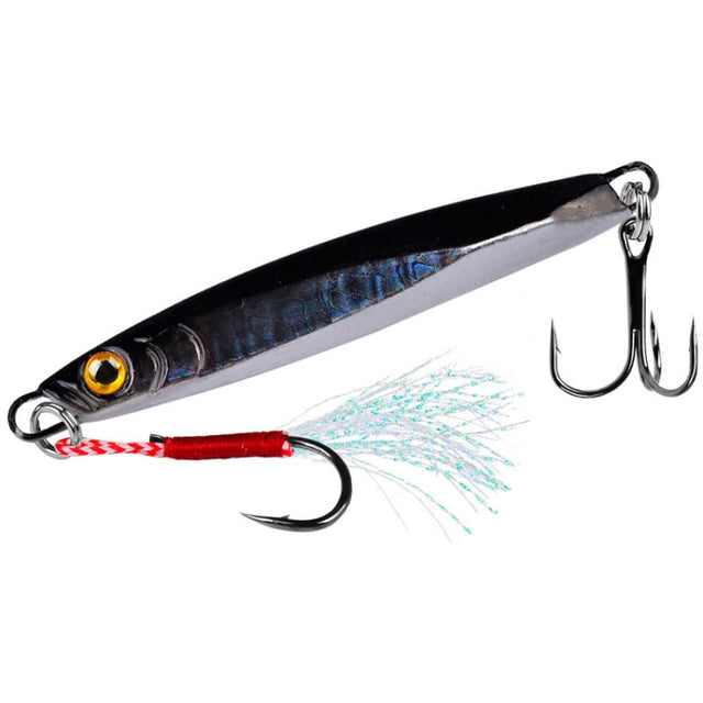 PROBEROS LF128 Long Casting Lure Iron Plate Lead Fish Freshwater Sea Fishing Warp Bass Metal Sequins Baits, Size: 20g(Color E)