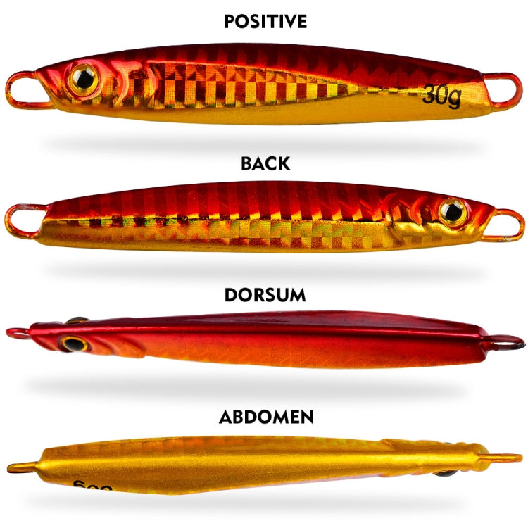 PROBEROS LF128 Long Casting Lure Iron Plate Lead Fish Freshwater Sea Fishing Warp Bass Metal Sequins Baits, Size: 10g(Color B)