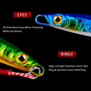 PROBEROS LF128 Long Casting Lure Iron Plate Lead Fish Freshwater Sea Fishing Warp Bass Metal Sequins Baits, Size: 10g(Color B)