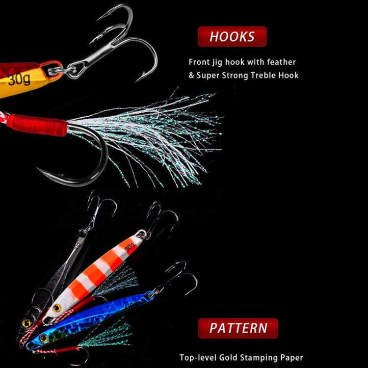PROBEROS LF128 Long Casting Lure Iron Plate Lead Fish Freshwater Sea Fishing Warp Bass Metal Sequins Baits, Size: 10g(Color E)