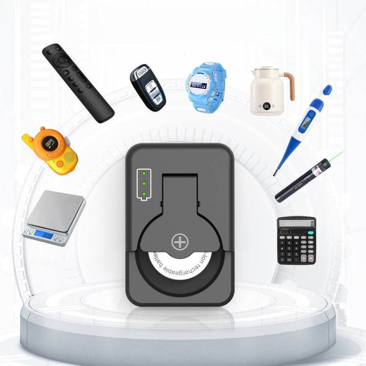 4.2V LIR2032/2450 Button Battery Universal Charger(White With Cable) - Charger & Converter by PMC TechLife | Online Shopping South Africa | PMC TechLife