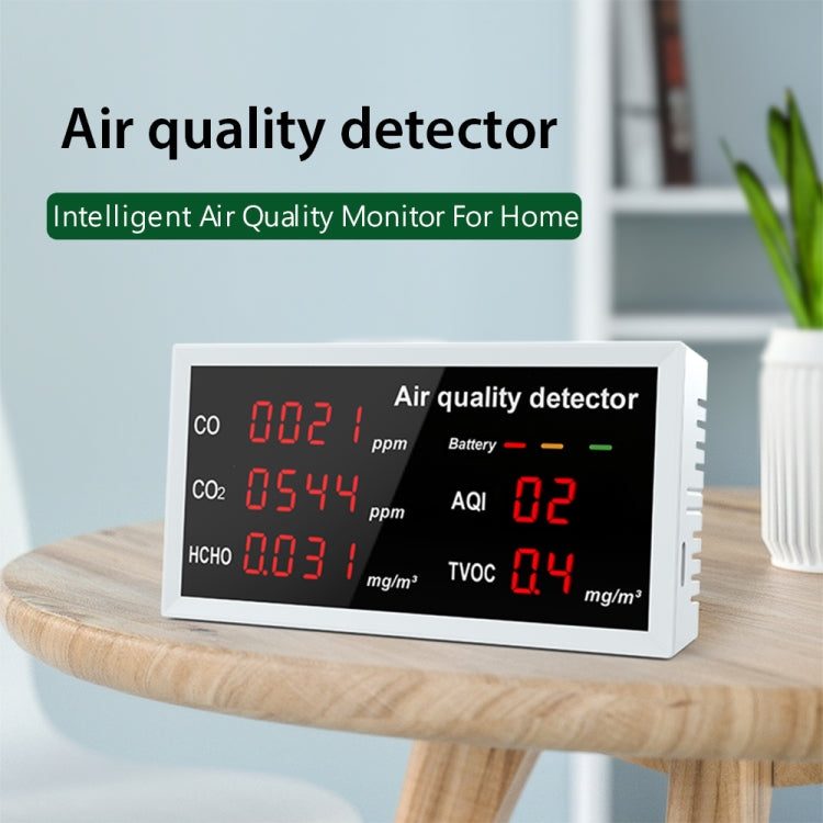 5-in-1 Indoor Home Portable Air Monitor TVOC Formaldehyde Detector(W17A Light Gray) - Air & Water Quality Tester by PMC TechLife | Online Shopping South Africa | PMC TechLife | Buy Now Pay Later Mobicred