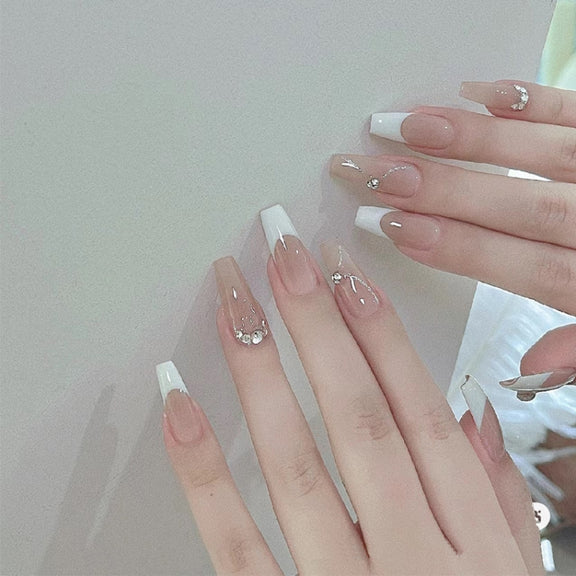 24pcs/box Handmade Nail Glitter Nail Jelly Glue Finished Patch, Color: BY1146(Wear Tool Bag)
