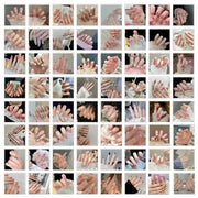 24pcs/box Handmade Nail Glitter Nail Jelly Glue Finished Patch, Color: BY49(Wear Tool Bag)
