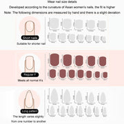 24pcs/box Handmade Nail Glitter Nail Jelly Glue Finished Patch, Color: BY93(Wear Tool Bag)