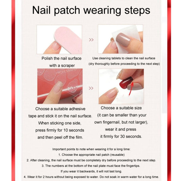 24pcs/box Handmade Nail Glitter Nail Jelly Glue Finished Patch, Color: BY1079(Wear Tool Bag)