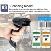 NETUM One-Dimensional Self-Sensing Code Sweeper Handheld Mobile Red Light Scanning Machine, Model: Wireless