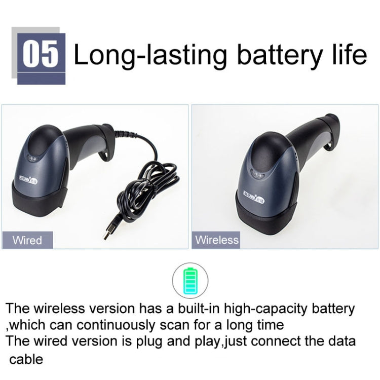 NETUM One-Dimensional Self-Sensing Code Sweeper Handheld Mobile Red Light Scanning Machine, Model: Wireless With Bracket - free shipping - PMC TechLife - Order now!