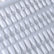 10pairs Of 100pcs/Box Frosted False Nails Artificial Tip, Shape: Ballet Nail XS
