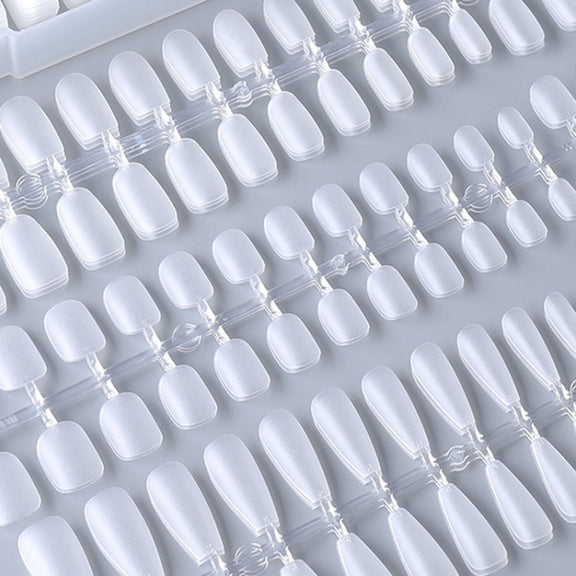 10pairs Of 100pcs/Box Frosted False Nails Artificial Tip, Shape: Long Ladder XS