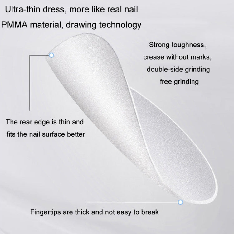 10pairs Of 100pcs/Box Frosted False Nails Artificial Tip, Shape: Short Square Circle XS - free shipping - PMC Jewellery - Order now!