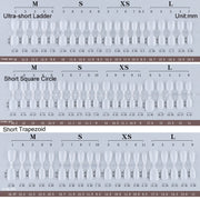 10pairs Of 100pcs/Box Frosted False Nails Artificial Tip, Shape: Long Ladder XS