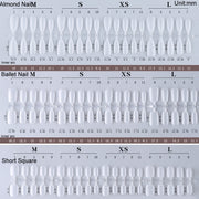 10pairs Of 100pcs/Box Frosted False Nails Artificial Tip, Shape: Ultra-short Ladder L