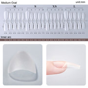 10pairs Of 100pcs/Box Frosted False Nails Artificial Tip, Shape: Long Ladder XS