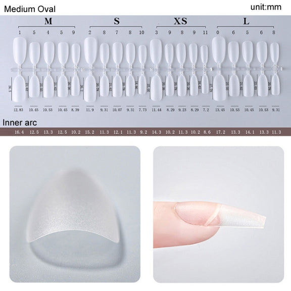 10pairs Of 100pcs/Box Frosted False Nails Artificial Tip, Shape: Long Ladder XS