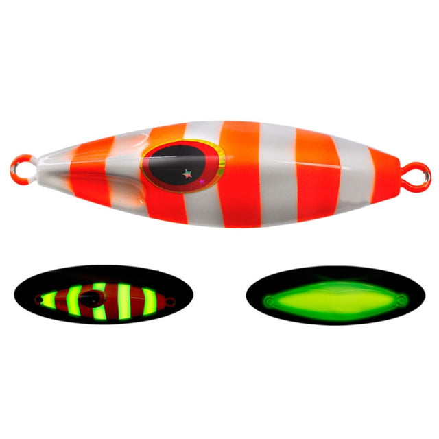 PROBEROS LF124 Deep Sea Iron Plate Lead Fish Fishing Lure Slow Sinking Rocking Luminous Boat Fishing Bait, Size: 60g(Color A)