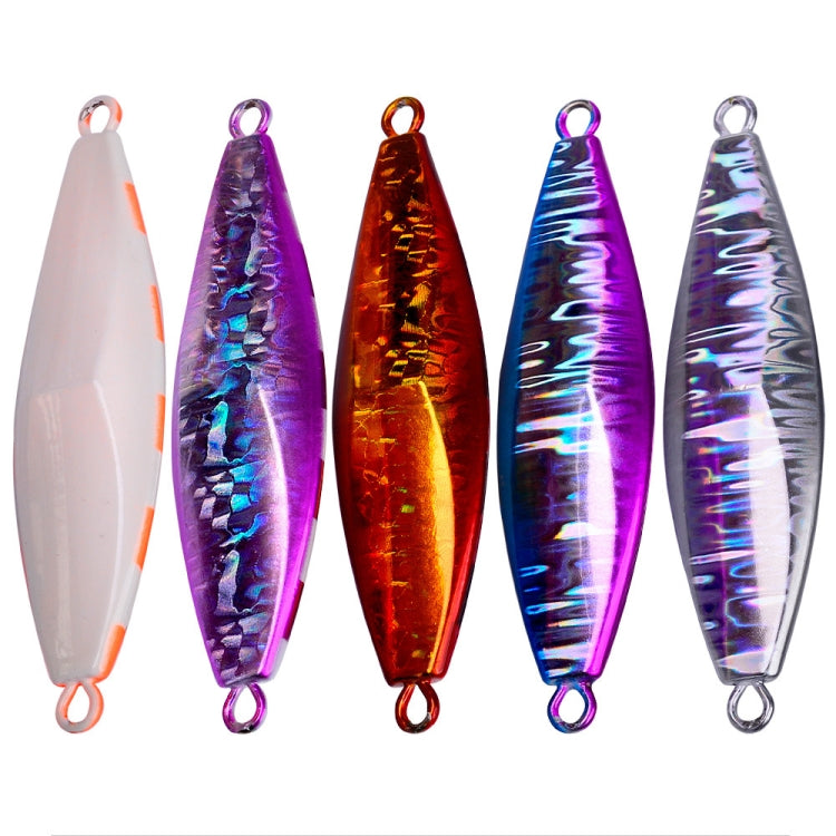PROBEROS LF124 Deep Sea Iron Plate Lead Fish Fishing Lure Slow Sinking Rocking Luminous Boat Fishing Bait, Size: 30g(Color C)